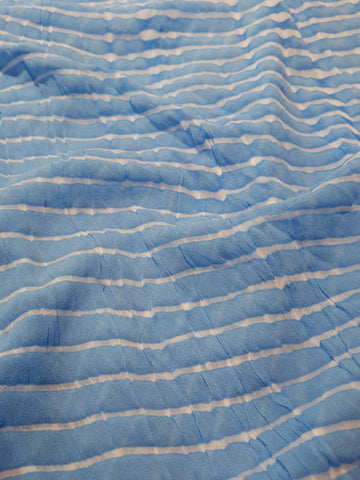 Ranas Light Sky Blue Leheriya Saree