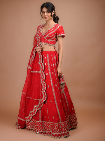 Ranas Red Gota Patti Lehenga