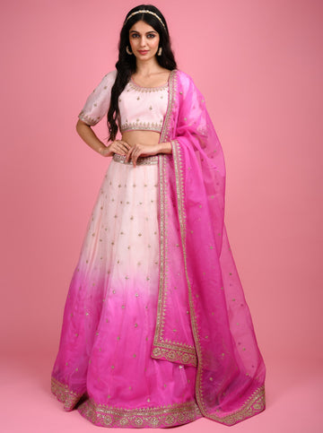 Ranas Shaded Organza Lehenga
