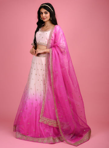 Ranas Shaded Organza Lehenga