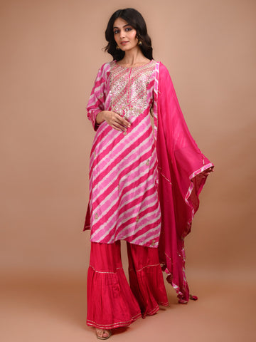 Ranas Rani Pink Sharara Set