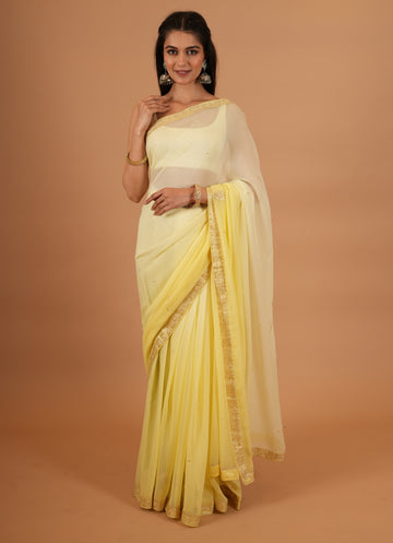 Ranas Yellow Shaded Saree