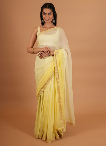 Ranas Yellow Shaded Saree
