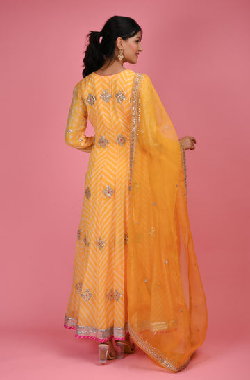 Ranas Yellow Anarkali Suit