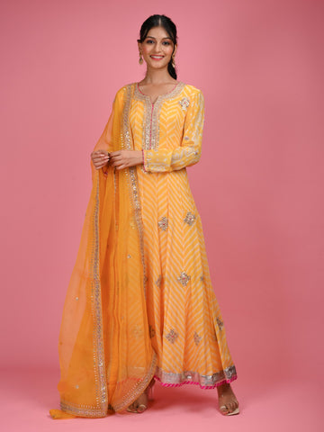 Ranas Yellow Anarkali Suit