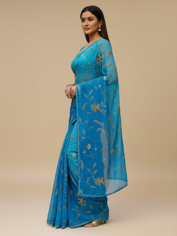 Ranas Aari & Sequine Work Saree