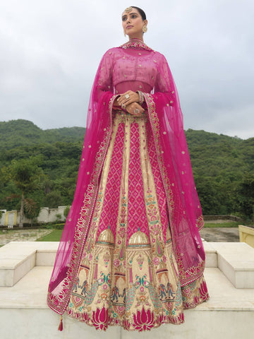 Ranas Beautiful Traditional Kanjivaram With Bandej Lehenga