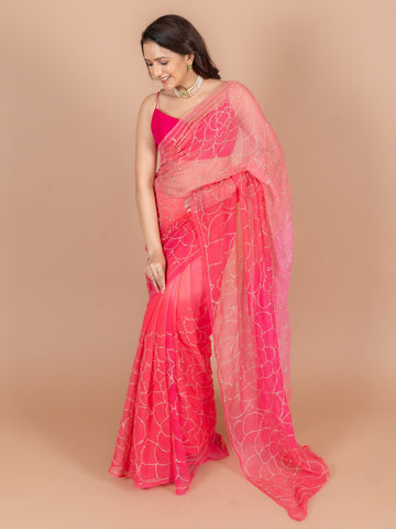 Ranas Sequins work Saree