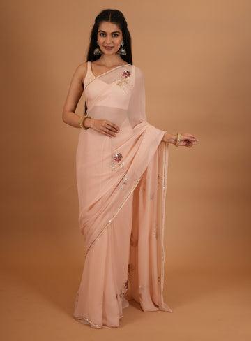 Ranas Pure Chiffon Sequin work Saree