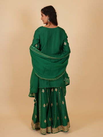 Ranas Green color Gota Patti Sharara Set