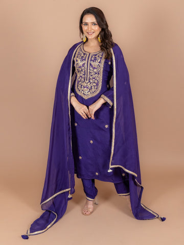 Ranas Purple color designer Suit