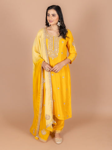 Ranas Yellow Color Designer Suit