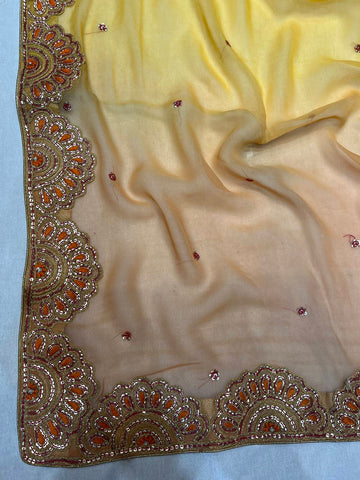 Ranas Shaded Yellow Saree