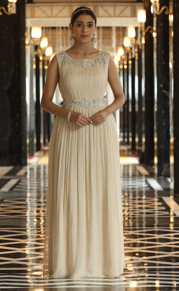 Ranas Cream color Georgette Gown