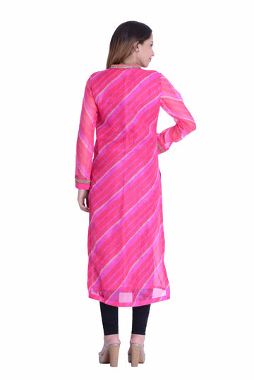 Kota Silk Kurti In Pink Color