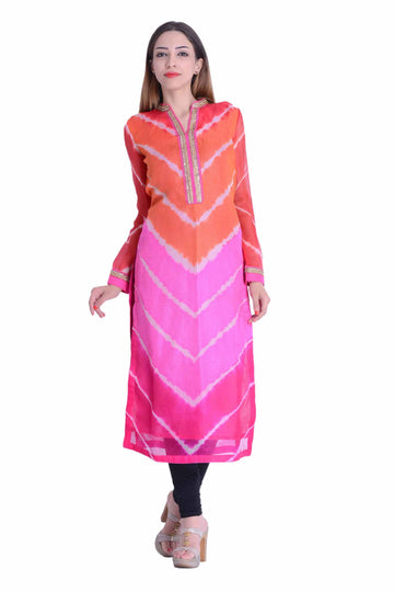 Designer Kurti In Multi Leheriya