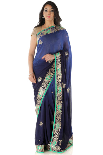 Ranas Blue Shaded Saree