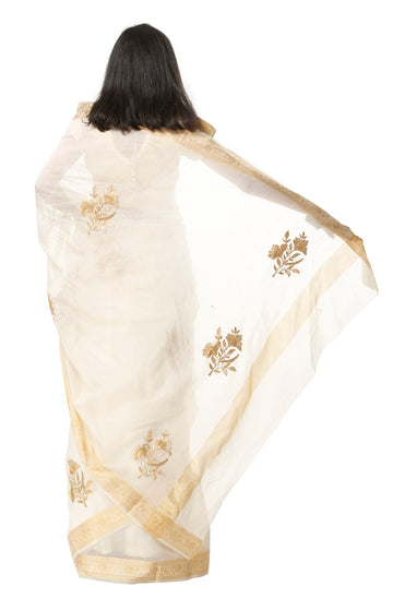 Ranas Sikiya Gota Chanderi Saree