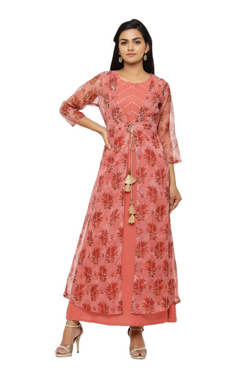 Ranas Wine Color Kurta & Jacket set