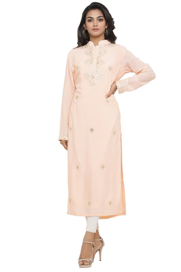 Ranas Peach Color Chanderi Suit
