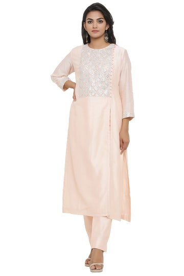 Ranas Peach Color Charki Gota Suit
