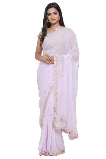 Ranas Light Purple Gota Patti Saree