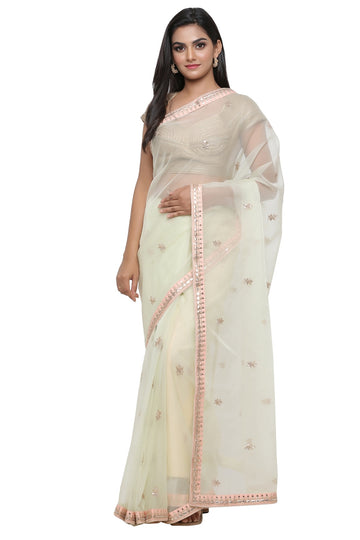 Ranas Pista Green Gota Patti Saree