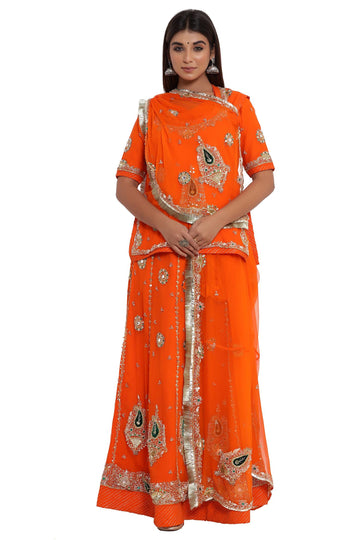 Ranas Orange Color Rajputi Poshak