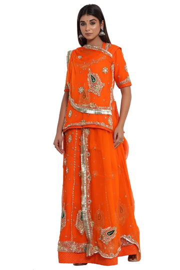 Ranas Orange Color Rajputi Poshak