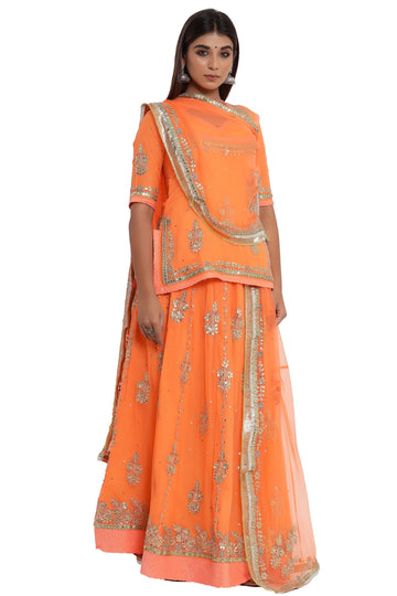 Ranas Orange Color Rajputi Poshak