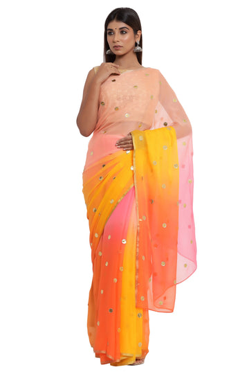 Ranas Shaded Chiffon Saree