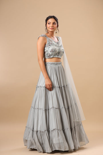 Ranas Grey Color Designer lehenga