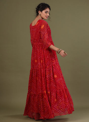Ranas Pink Color Bhandej Kurti