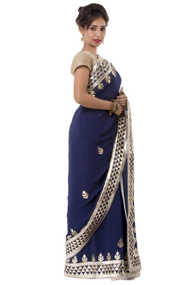 Ranas Blue Color Gota Patti Saree