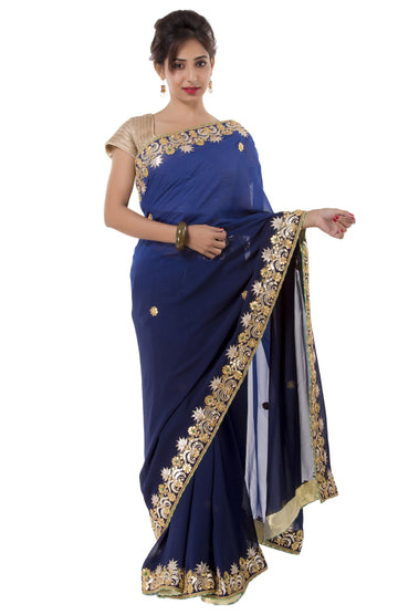 Ranas Blue  Gota Patti Saree