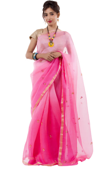 Ranas Pink Shaded Saree
