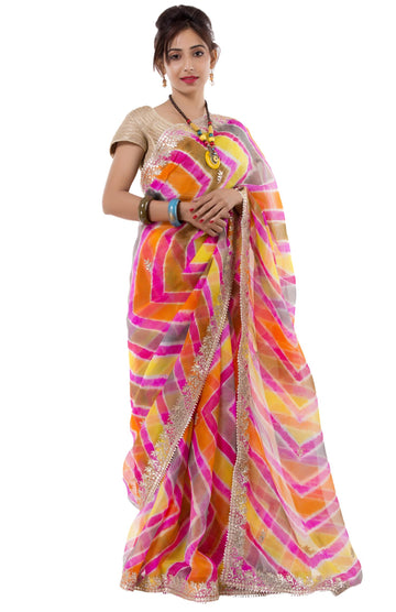 Ranas Multi Color Gota Patti Saree