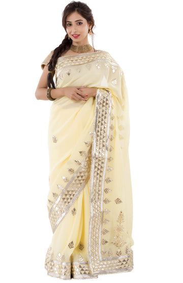 Ranas Yellow Color Gota Patti Saree