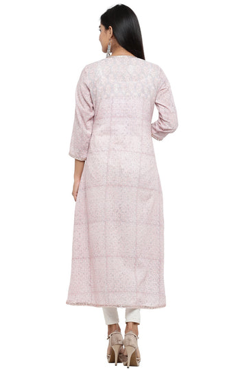 Ranas Grey Color Cotton Block Print Kurti