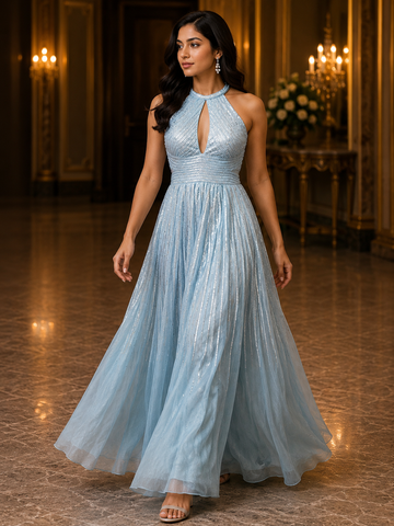 Ranas Sky Blue Color Gown