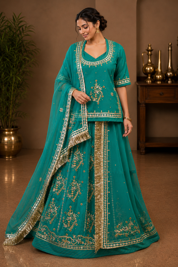 Ranas Rama Green Color Rajputi Poshak