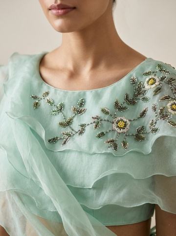 Ranas Mint Green Printed Lehenga