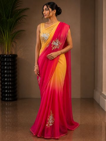 Ranas Sequins & Cutdana Work Designer Saree
