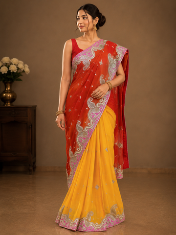 Ranas Gota & Zardosi Work Designer Saree