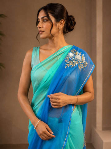 Ranas Sequins & Cutdana Work Designer Saree