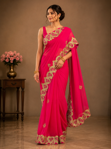 Ranas Zardosi & Dori Work Designer Saree