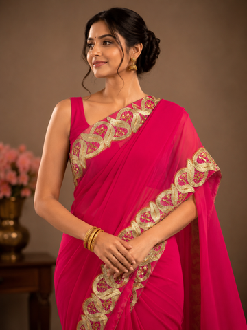 Ranas Zardosi & Dori Work Designer Saree