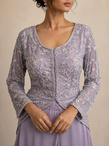 Ranas Lavender Color Indo western