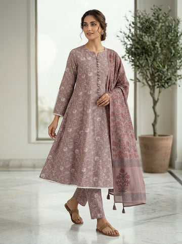 Ranas Mauve Color Three Piece Suit