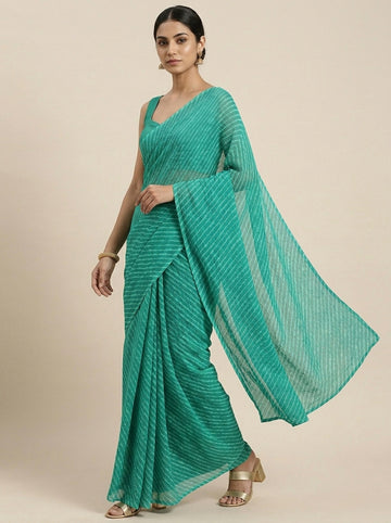 Ranas Sea Green Mothda Saree